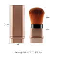 Customization Square Shape Single Gold Makeup Brush Portable   Foundation Make up Brushes Retractable Face Blush Brush